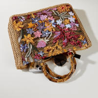 Bolso bordado de lujo para mujer, nicho de moda, paja, gran capacidad - details 0