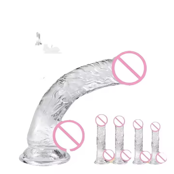 Plug de Anus y Vagina de Gelatina Suave Transparente Juguete Sexual Realista de 4 Tamaños para Mujeres Hombres Salud Sensual - 1