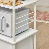 Mueble Microondas Cocina Estante de Cocina Carrito Auxiliar con Ruedas Blanco 40 x 60 x 114 cm FRG12-W ES - details 5