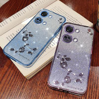 Funda de Teléfono OnePlus Ace 2V 2 Pro, Nord CE3 Lite, 11 10 9 Pro Aplicación de Galvanoplastia con Diamante de Agua Floral Polvo - details 0