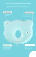 Almohada Bebe Recien Nacido de Espuma Viscoelastica y Terciopelo - Cojin de Cuna - Cuidado de la Forma de la Cabeza Previene y Evita Plagiocefalia - Almohada Transpirable Ergonomica Hipoalergenica - details 4