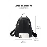Mochila de piel de vaca de primera capa versátil de gran capacidad Mochila de mujer bolso versátil de cuero suave - details 0