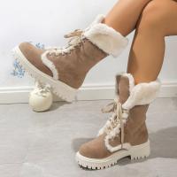 Botas de nieve para mujer, zapatos cálidos informales para exteriores, botas martin - details 2