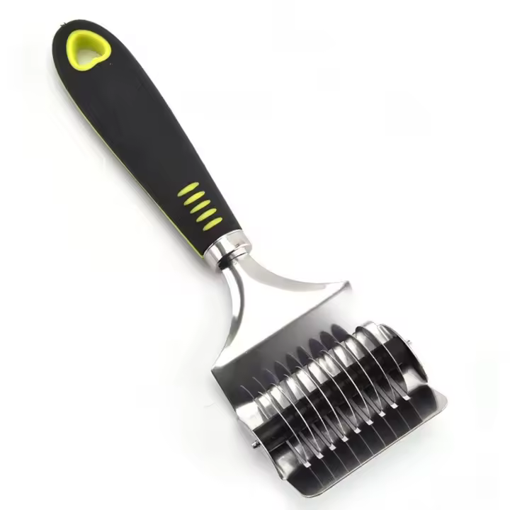 Rodillo cortador de fideos, mango cómodo antideslizante, acero inoxidable de alto grado, Manual para Pasta, fideos - 1