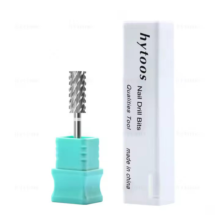 HYTOOS 5XC Pro Series brocas acrílicas para uñas 2 vías seguridad 6,6mm barril redondo broca de carburo para uñas quitar accesorios de taladro de Gel duro - 1