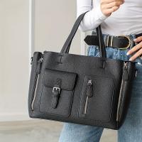 Bolso de Hormigas de Cuero Sintético Negro Bolso de Mano Desmontable con Múltiples Bolsillos para Mujeres Perfecto para Commutería, Viajes, Uso Diario - details 0