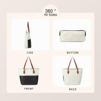 Bolsa de playa a rayas 2024, bolso de hombro para las axilas, bolso de lona informal de gran capacidad. - details 14