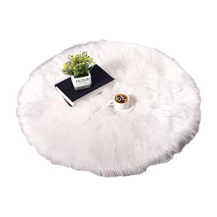 Alfombra lujosa suave antideslizante, sofá de sala de estar a la moda, alfombrilla cálida para silla de suelo (60 x 60 cm) - 1