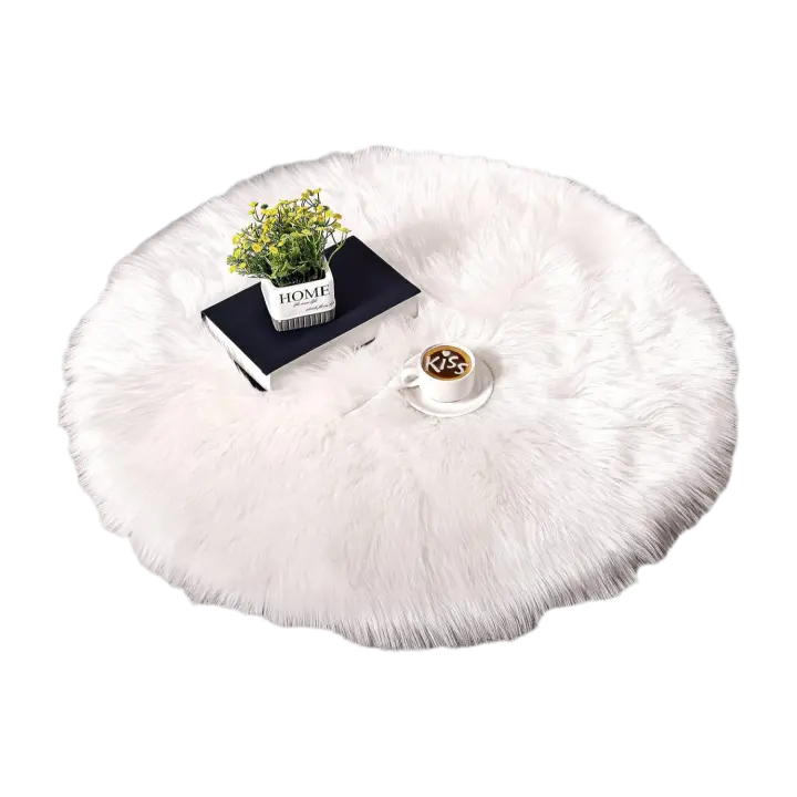Alfombra lujosa suave antideslizante, sofá de sala de estar a la moda, alfombrilla cálida para silla de suelo (60 x 60 cm) - 1