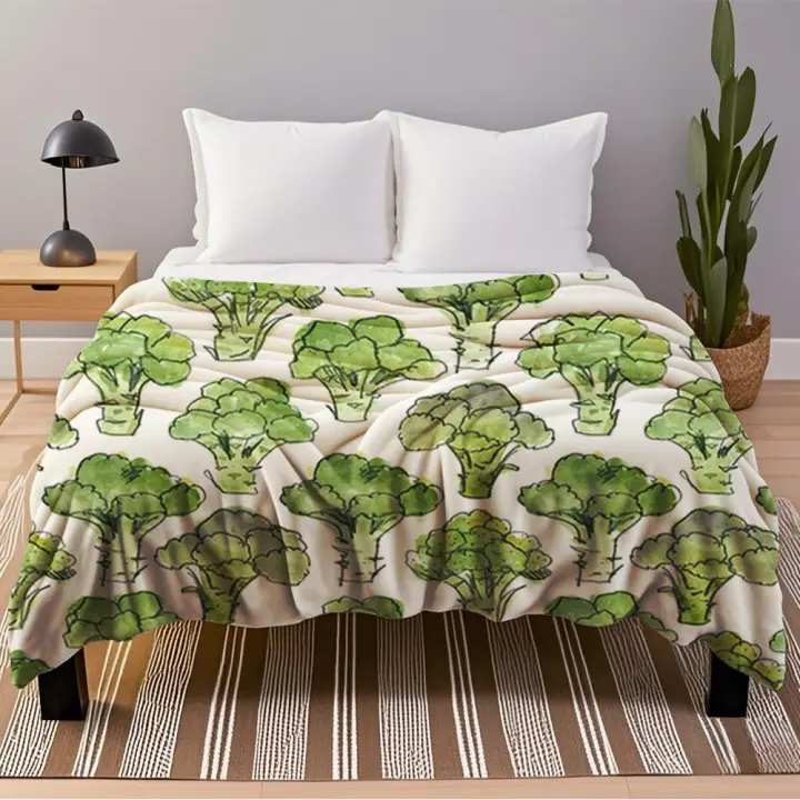Manta de Franela Suave de Diseño Nórdico Funda de Cama Abstracta de Dibujo Húmedo - 1