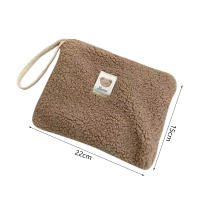Bolsa De Cosméticos De Pelo De Oveja Lobo Organizador De Maquillaje Kawaii Bolsa De Viaje Monedero Almacenamiento Doméstico Accesorio - details 0