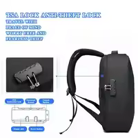 Mochila de viaje para hombre, Bolsa Escolar con puerto de carga USB, gran capacidad, 16 pulgadas, resistente al agua, a la moda - details 6