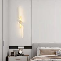 Lámpara de pared LED minimalista para decoración del hogar, candelabro lineal moderno para interiores, luz de noche montada en la pared del dormitorio - details 1