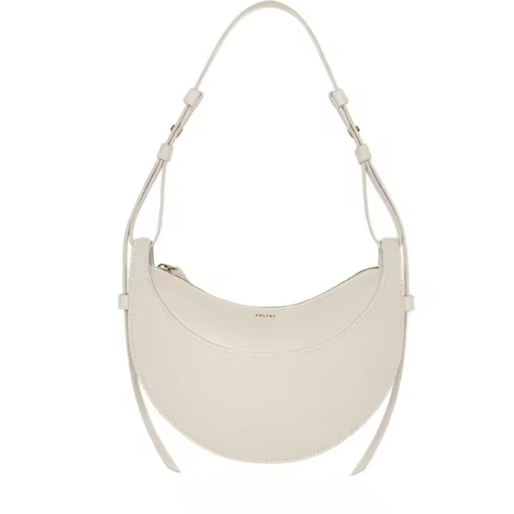 Bolso De Media Luna Polene Para Mujer Bolso De Cuero Para Las Axilas - 1