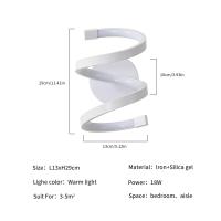 Goeco Aplique Pared Interior, lámpara de Pared Acrílica, 18W, 2000lm, Luz de pared en Espiral Blanca para Dormitorio, Balcón - details 3
