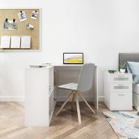 Escritorio esquinero moderno, madera de ingeniería, blanco, 10610674.5 - details 6