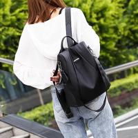 Mochila antirrobo de tela Oxford con cremallera oculta en la espalda, diseño suave, mochila para mujer adecuada para viajes de trabajo diarios - details 0