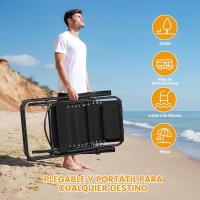Juego de 2 Hamacas Siesta Gravedad Cero Sillas Plegables Exteriores con Brazo de Reposo y Soporte para Bebidas - details 14