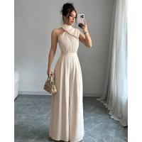 Verano 2025 Nuevo En Europa Y América Ropa De Mujer, Mono con Cremallera Pierna Ancha Sin Mangas Cierre De La Cintura Mono con Cuello Alto - details 5