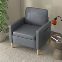 Sofá Moderno de Poliéster con 2 Bolsillos Azul Claro 200 kg de Carga Para Dormitorio Oficina - details 15