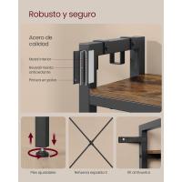 Perchero con Banco Zapatero 5 Estantes de Almacenaje y 9 Ganchos para Ropa Tamaño 40 x 120 x 190cm - details 21