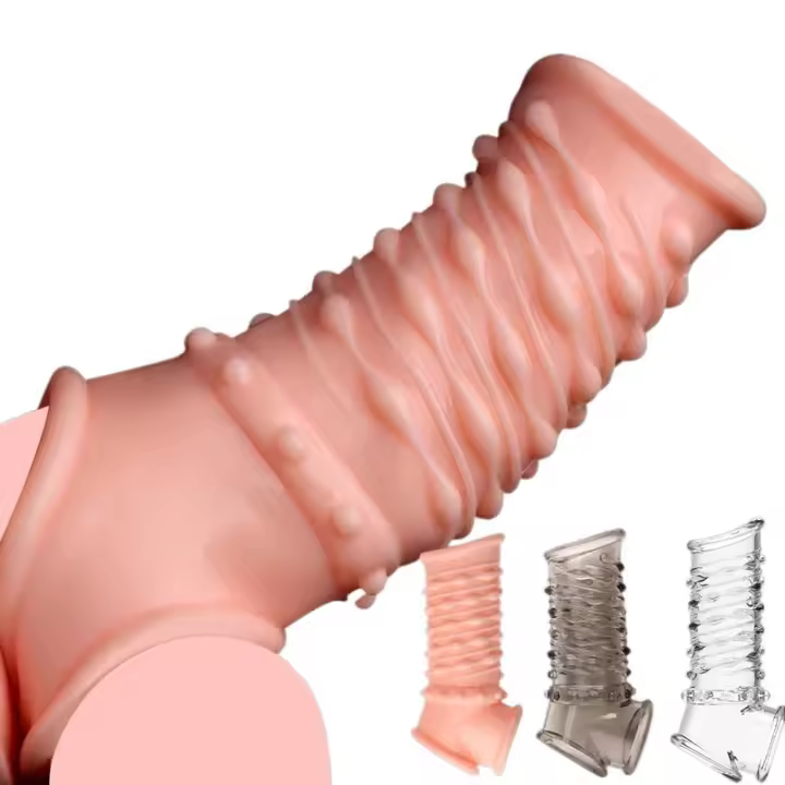 Leten Extender para hombres, anillo de manga de ampliación reutilizable, retardante de eyaculación, juguete sexual para adultos, productos íntimos - 1