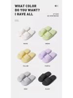 Zapatillas de casa de Color sólido para hombre y mujer, chanclas de baño antideslizantes de EVA, sandalias ligeras concisas para mujer, zapatos para parejas, verano - details 8