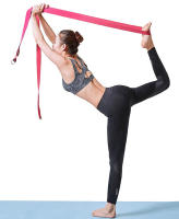 Correa de Yoga elástica con hebilla de anillo en D, cinturón de entrenamiento de algodón duradero, ejercicio de Fitness deportivo, correas ajustables para cintura y pierna - details 1