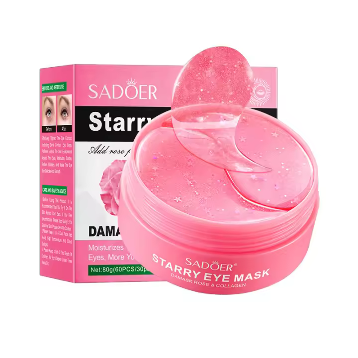 SADOER Parches Ojos Bolsas y Ojeras para Reducir Ojeras, BolsasArrugas -Parches Ojos de Gel, Eye Patches para una Hidratación Profunda, Parches Ojeras y Bolsas, Eliminar Bolsas de Ojos, Eye Mask, Parches Antiarrugas, Under Eye Patches - 1