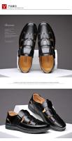 Sandalias de cuero informales formales con suela suave antideslizantes de verano para hombre, zapatos para papá de mediana edad, color negro - details 16