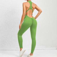 Conjunto de yoga sin costuras para mujer, yoga para mujer, sujetador deportivo acanalado, body de gimnasio, tres piezas de ropa deportiva, 1/2 pieza. - details 6