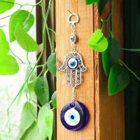 1 unidad, colgante de ojo del diablo, ojos azules de cristal de Palma de aleación, colgante de artesanía decorativa para jardín - details 3