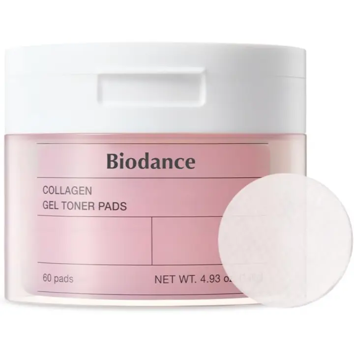 Almohadillas de gel de colágeno Biodance, cara minimizadora de poros, mejora la elasticidad, almohadillas de tóner coreanas exfoliantes suaves para pieles sensibles, - 1
