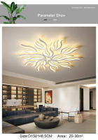 LEFAN-lámpara de techo con flores, luz Led moderna para habitación, dormitorio, comedor y sala de estar, 115CM - details 4