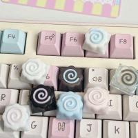 1 unidad de bonitos dibujos animados DIY hechos a mano de resina Original, regalo personalizado, accesorios de teclas de teclado nical personalizadas - details 0