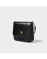 Bolso de mensajero de un hombro, nuevo bolso de axila para mujer, bolso de cuero suave blanco y negro. - details 9