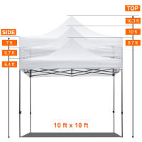 SucceBuy-tienda con dosel emergente, Gazebo para Patio exterior, paredes laterales extraíbles, bolsa con ruedas, resistente a los rayos UV, refugio instantáneo impermeable - details 1