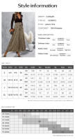Women's jumpsuit, elegant long-sleeved V-neck top, wide-leg pants - details 0