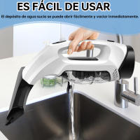 Aspirador de ventanas con depósito de agua extraíble y potente succión, herramienta eléctrica de limpieza de ventanas para pared de ducha, espejo, vidrio, parabrisas de automóvil, encimera, limpiador eléctrico de ventanas para una limpieza completa de vid - details 3