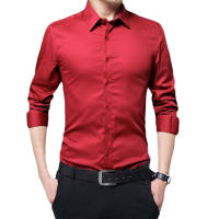 Camisa delgada de solapa de manga larga para hombre, transpirable, cómoda blusa de moda, regalo para hombre, amante del padre - details 3
