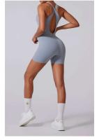 Mono deportivo sin costuras Lifting de cadera, espalda descubierta, shorts cruzados - details 9