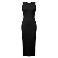Elegante Vestido de Playa para Mujer en Verano Moda Casual de Punto sin Mangas Cuello Redondo - details 14