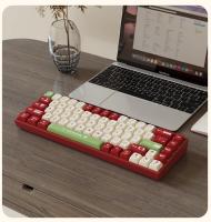 Heijue AK680 teclado mecánico juego teclado intercambiable en caliente con cable eje de té inalámbrico de doble modo eje rojo 68 teclas - details 15