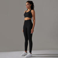 Hamidou-Conjunto de Yoga sin costuras para mujer, ropa deportiva para gimnasio, sujetador de entrenamiento, mallas de cintura alta para correr, traje para Fitness - details 7