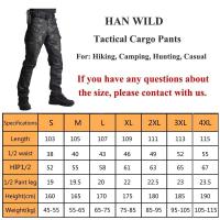 Camuflaje táctico Hanye para entrenamiento al aire libre, senderismo, carga, pantalones de hombre - details 1