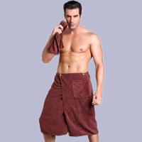 Toalla De baño con bolsillo para hombre, Toalla mágica De microfibra suave para natación, Sauna, 70x140cm - details 4