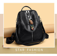 Mochila colgante de cuero suave versión coreana, gran capacidad, multifuncional, bolso de un solo hombro de doble uso - details 0