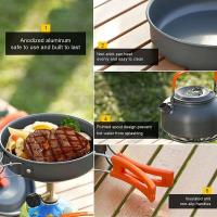 Juego de Cocina al Aire Libre de Aluminio Pañuelo de Malla, Utensilios de Cocina Plegables con Tetera y Sartenes - details 4