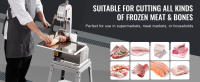 SucceBuy Sierra eléctrica para carne, cortador vertical de acero inoxidable de 850 W, banco de trabajo de 19.1 "x 15", espesor de corte de 7.09", 5 cuchillas para cortar carnes congeladas, cerdo, ternera y costillas - details 4
