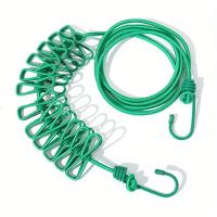 Tendedero de viaje portátil elástico ajustable: tendedero retráctil para ropa de acampada con 12 clips para uso en interiores y exteriores - details 8